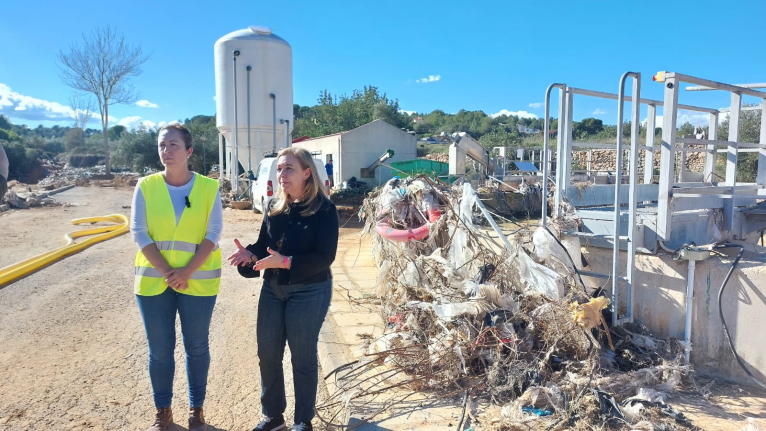 La Diputación empieza en Godelleta la reparación de las 75 depuradoras dañadas por la DANA