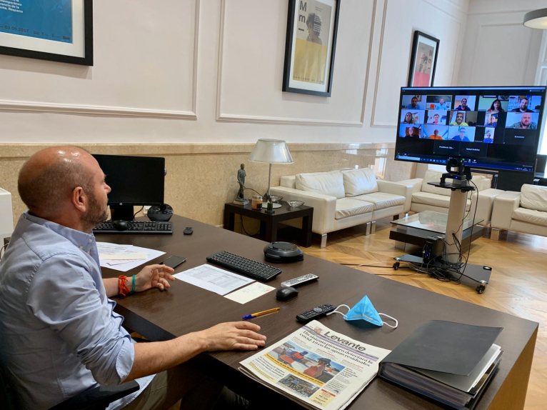 Alcaldes y alcaldesas del Camp de Morvedre coordinan con el presidente de la Diputació la gestión ante la crisis de la COVID-19 