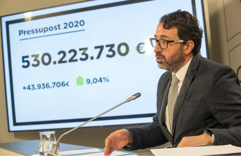 El pressupost de la Diputació arriba als 530 milions i permetrà la major inversió municipal de la història