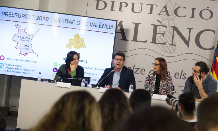 La Diputació muestra su estabilidad con un presupuesto más inversor que refuerza la autonomía y responsabilidad de los ayuntamientos