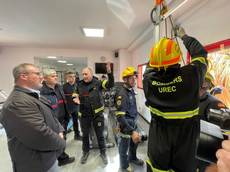 La Diputació de València potenciarà la Unitat de Rescat en Emergències i Catàstrofes del Consorci de Bombers