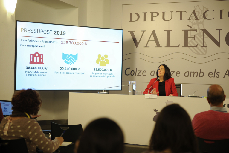 La Diputació avança un pressupost amb més de 150 milions d'euros d'inversió directa en els municipis