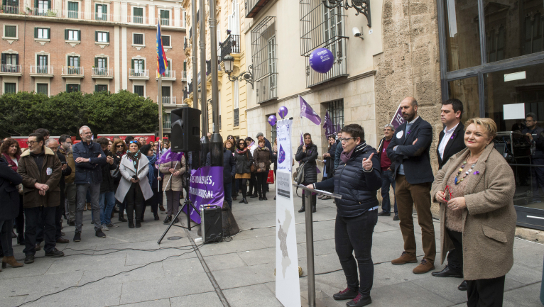 El personal de la Diputació aporta 10.500 euros al área de Igualdad al sumarse a la huelga feminista del 8-M 