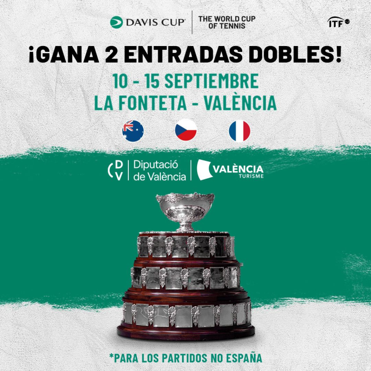 Bases del sorteig de les dos entrades dobles per a la Copa Davis 2024