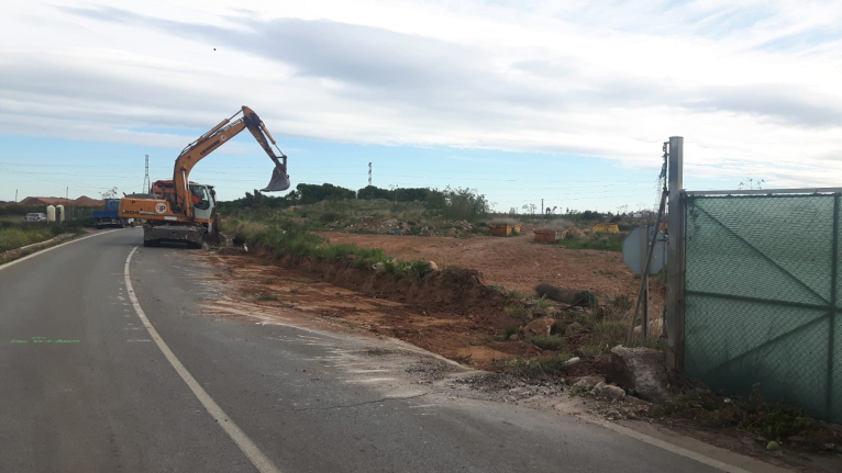 Iniciadas las obras en la CV-317 entre Sagunt y Canet d'En Berenguer