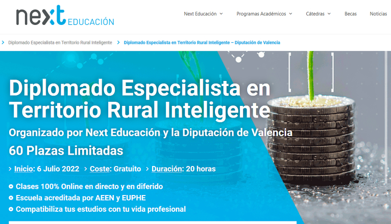 La Diputació de València organitza un curs gratuït en línia per a conformar territoris rurals intel·ligents