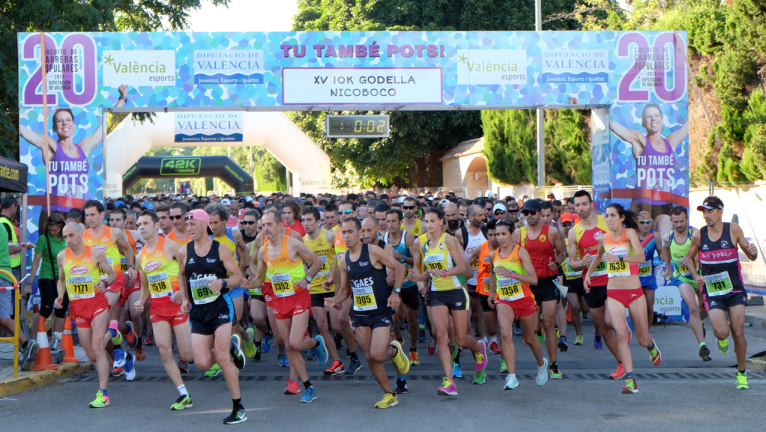 Aouchar y Ayachi consolidan en la 10K Godella su liderato en el Circuito de Carreras de la Diputación 