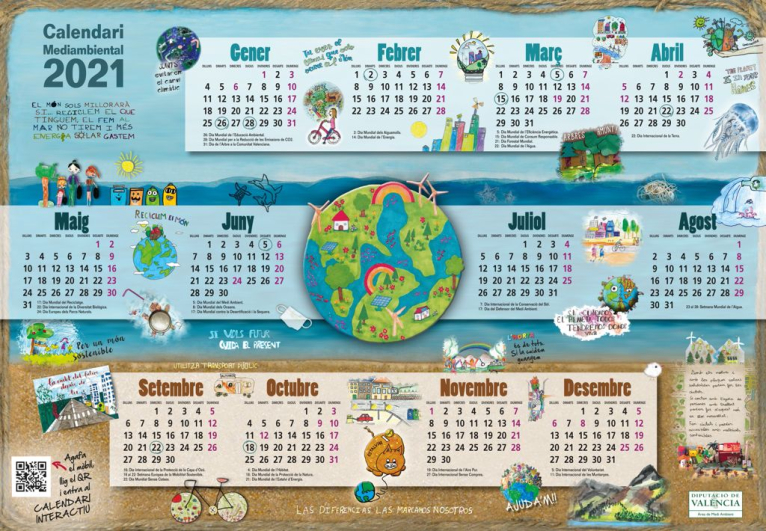 Cuarenta y siete escuelas participan en la séptima edición del Calendario Ambiental de la Diputació