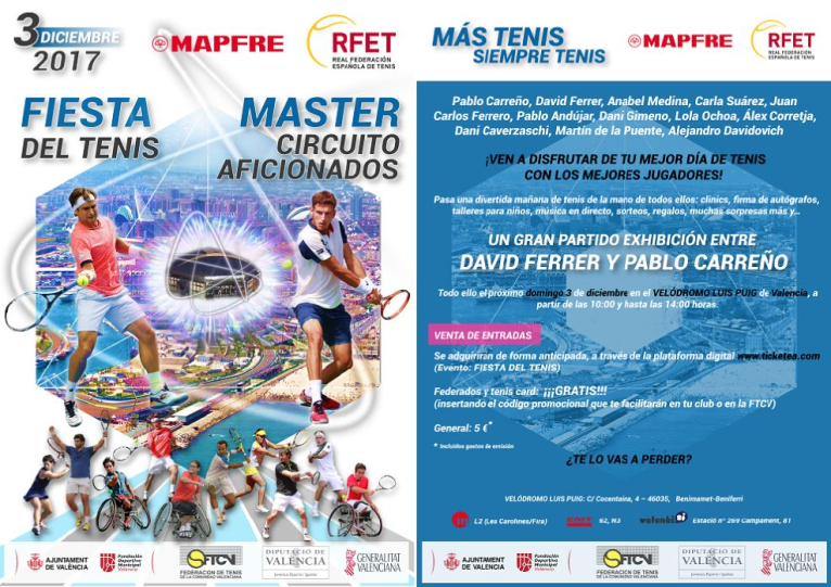 La Diputació pren partit en la primera Festa del Tennis espanyol en el Velòdrom Luis Puig de València