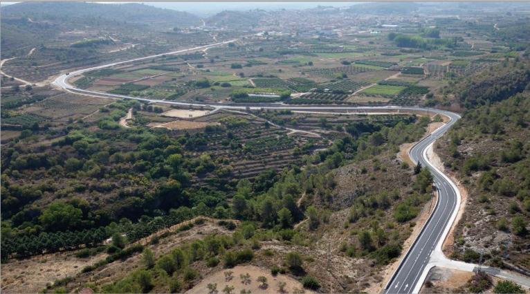 La Diputación elimina y suaviza las curvas de la carretera de Navarrés a Quesa