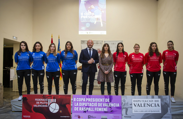 La Diputació presenta el segundo torneo profesional de pilota femenina