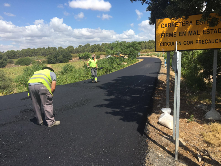 La carretera de Moixent ja està quasi llesta per a la Volta a Espanya
