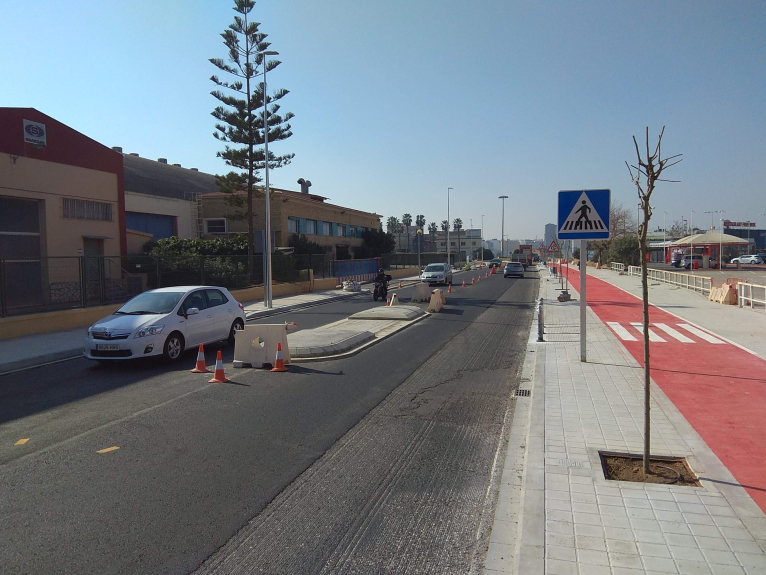 Las obras de la CV-505, en el polígono industrial Carretera de Albalat, a punto de finalizar