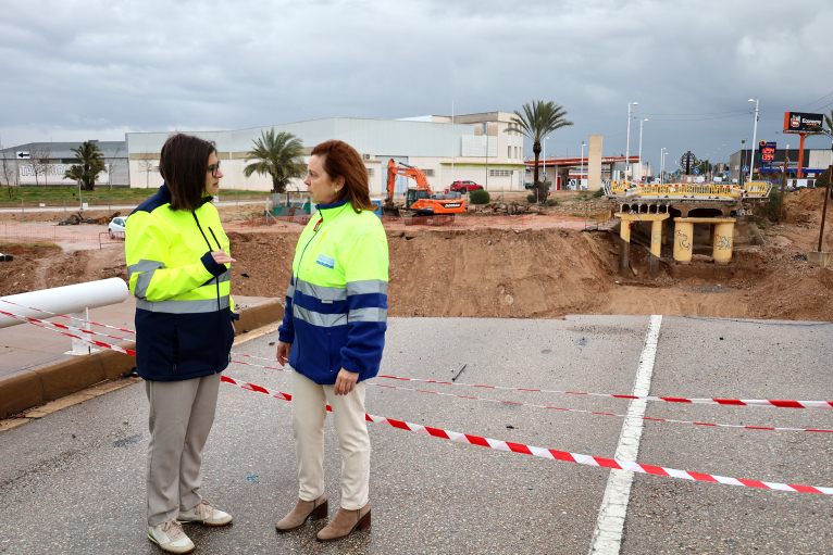 La Diputació avança en la reconstrucció del pont sobre el riu Magre que va col·lapsar a Carlet