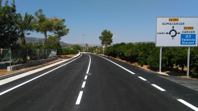 La Diputación inaugura mañana las obras de mejora en la CV-555, desde la intersección con la CV-560 hasta Sellent