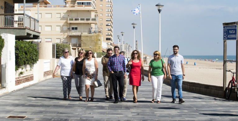 Sueca renueva el paseo marítimo del Mareny Blau con 300.000 euros del Plan de Inversiones Sostenibles de la Diputación