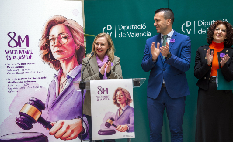 La Diputació de València commemora el Dia de la Dona exigint la paritat com a base de municipis igualitaris