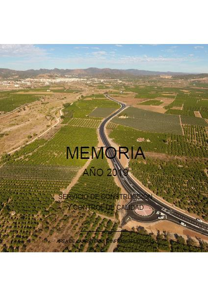 Publicació de la Memòria de 2019 del Servici de Construcció i control de la qualitat