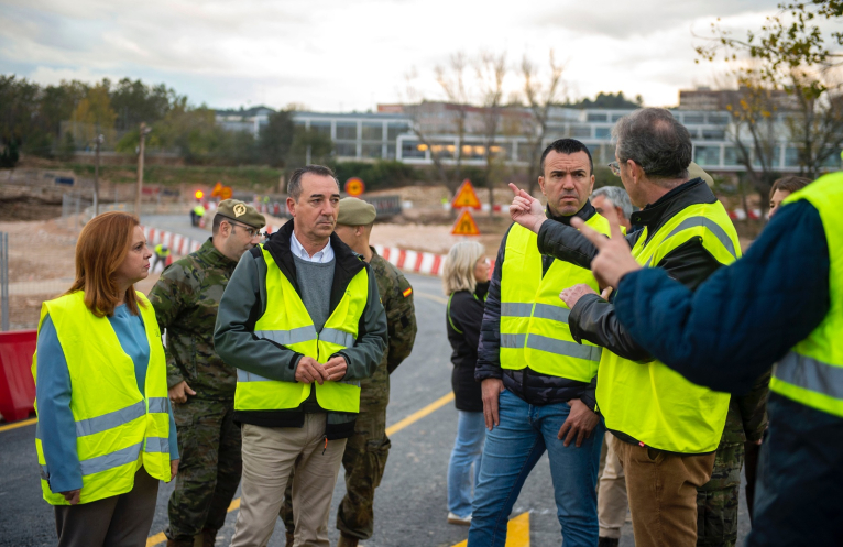 La Diputació de València avança en la reparació de carreteres afectades per la dana recuperant ferms, talussos i cunetes 