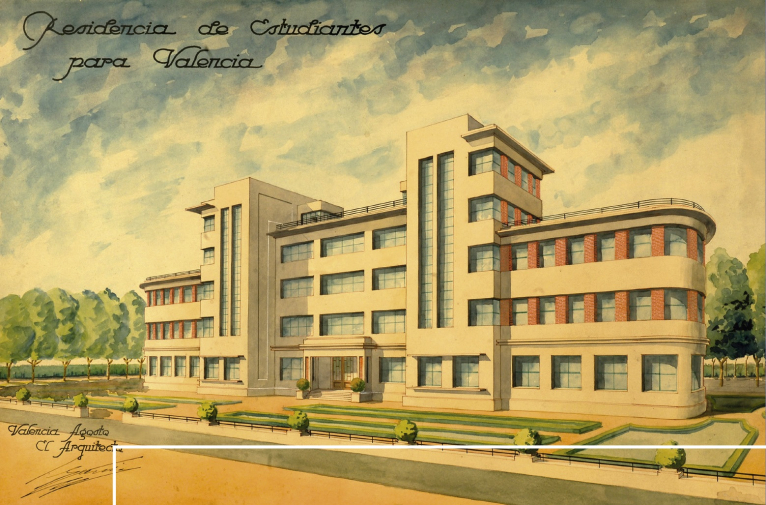 El edificio del Colegio Mayor Lluís Vives se reivindica a partir de una publicación editada por el Magnànim
