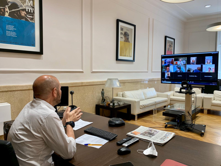 Alcaldes y alcaldesas de La Ribera Baja coordinan con el presidente de la Diputació la gestión ante la crisis de la COVID-19