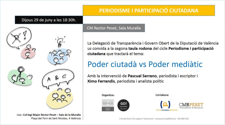 Los periodistas Pascual Serrano y Ximo Ferrandis debaten sobre la ‘lucha’ entre los medios y la ciudadanía