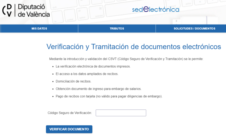 Validación y Tramitación con CSV