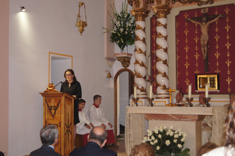 Carlota Navarro inaugura la restauració de Santiago Apòstol, ‘el Major', de Beniferri