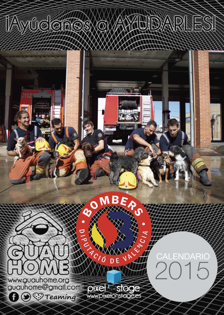Bombers del Consorci de València protagonitzen un calendari solidari a favor d'una protectora d'animals