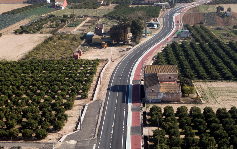 La red provincial de carreteras tiene más de 65 kilómetros de itinerarios ciclistas 