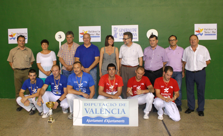 Quart de Poblet B, gran campeón del “XXVI Trofeo Diputación de Valencia” de frontón por parejas
