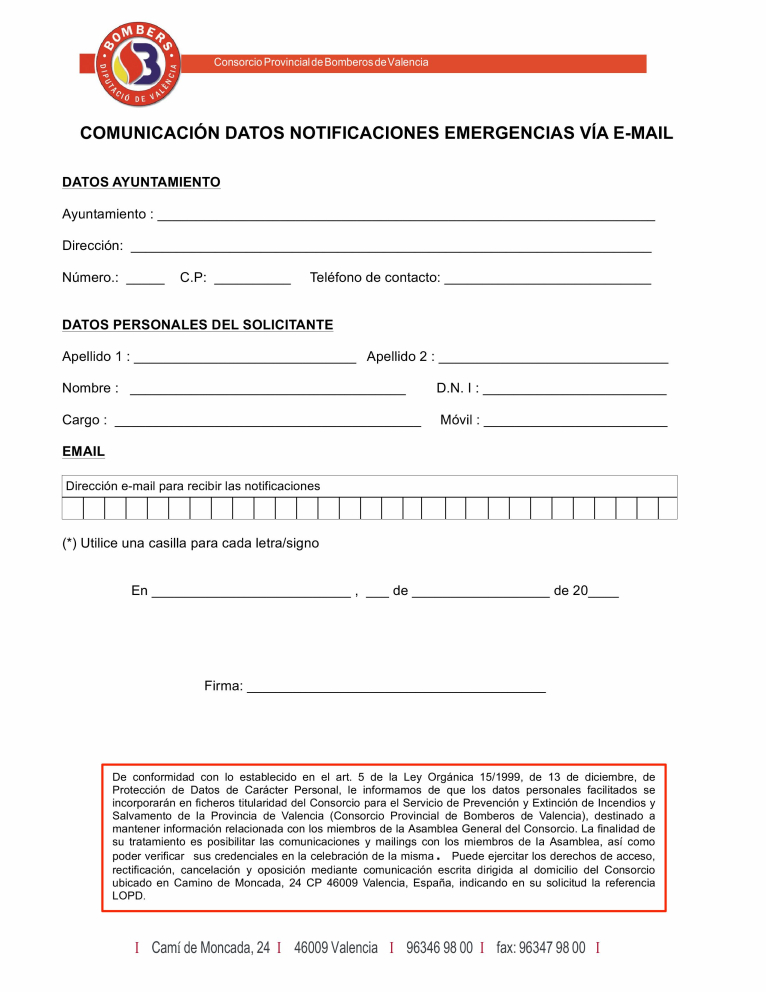 Los alcaldes recibirán en tiempo real y por correo electrónico las emergencias del Consorcio de Bomberos 
