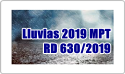 Lluvias 2019 MPT RD 630/2019