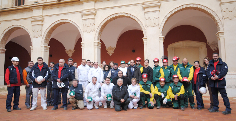 Alumnos-trabajadores de Imelsa restauran el Monasterio de Llutxent mientras aprenden un oficio