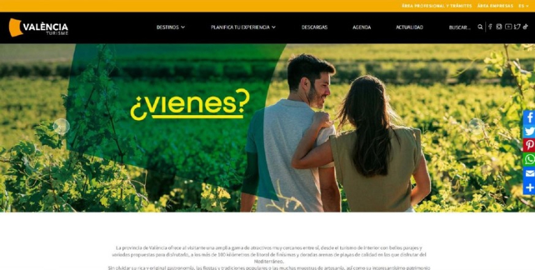 València Turisme redissenya, millora i optimitza el seu web