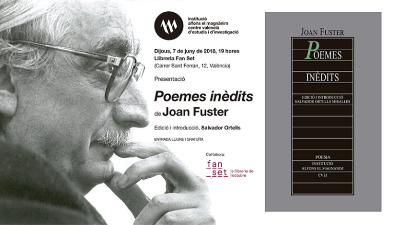 El Magnànim presenta “Poemes inèdits”, con 26 poemas originales de Joan Fuster